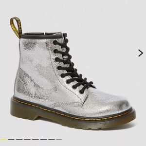 Silver Dr. Martens boots